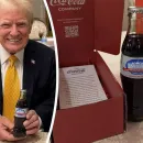 Donald Trump Receives Personalized Coca-Cola Bottle to Celebrate Inauguration