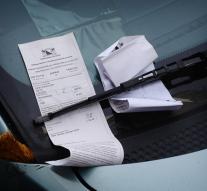 Belgian parking fines quickly on the mat