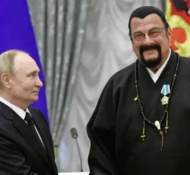 Film Actor Steven Seagal Expresses Loyalty to Vladimir Putin in New Documentary