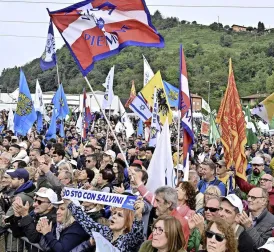 Geert Wilders attends Lega meeting in Pontida, Italy