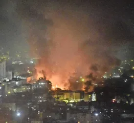 Israeli airstrike near main hospital in Beirut causes multiple casualties