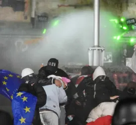 Police Use Tear Gas at Pro-European Protests in Georgia