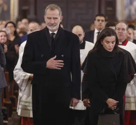 Spanish King and Queen Attend Memorial Service for Flood Victims in Valencia