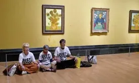 Climate Activists Throw Soup on Van Gogh Paintings at National Gallery in London