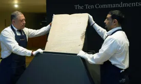 Controversy surrounds sale of ancient stone with Ten Commandments inscription for almost 5 million