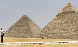 Dog Found Barking on Top of Giza Pyramids Leaves Social Media Baffled