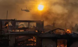 Dozens of houses destroyed by wildfire in California