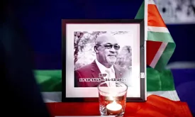 Funeral of Desi Bouterse in Paramaribo, Livestream in Amsterdam-Zuidoest