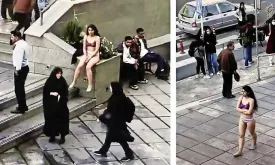 Iranian Woman Brutally Handled during Protest in Underwear: 'Trail of Blood on Car Wheels'