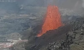 Kilauea Volcano Erupts, Emitting Lava