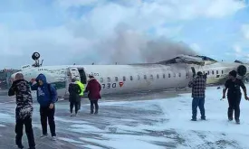 Plane Crash at Toronto Airport: Aircraft Upside Down