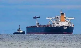 Russian 'Shadow Fleet' Oil Tanker Eventin Towed to Danish Port from Germany