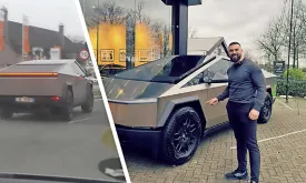 Tesla Cybertruck Drives on Dutch Highway with Legal Loophole Discovered by Rapper Kosso