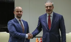 Turkish Foreign Minister Hakan Fidan Meets with North Macedonia Minister of European Affairs Murtezani