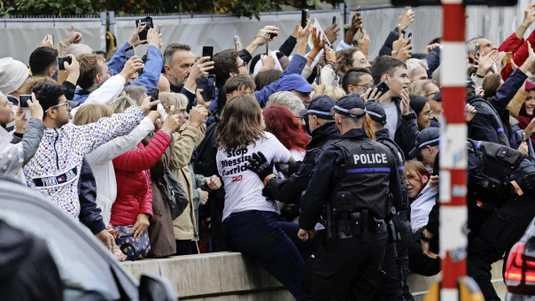 Animal Activist Throws Herself on the Ground in Front of Pope's Vehicle in Luxembourg