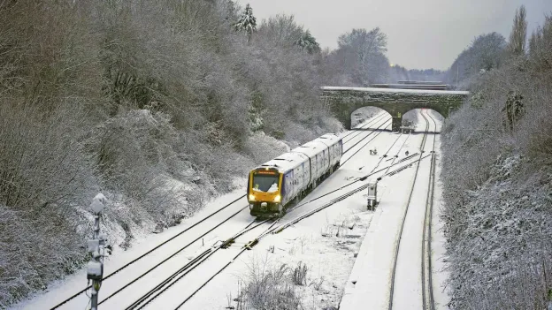 British Trains Cancelled Due to Union Imposing Ban on Snowy Platform Walks