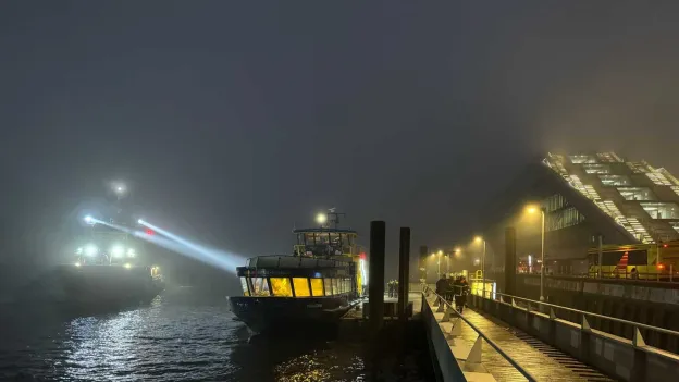 Collision Between Cargo Ship and Ferry in Hamburg Harbor