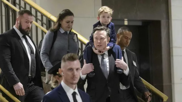 Elon Musk Takes Son 'Lil X' to Capitol Hill