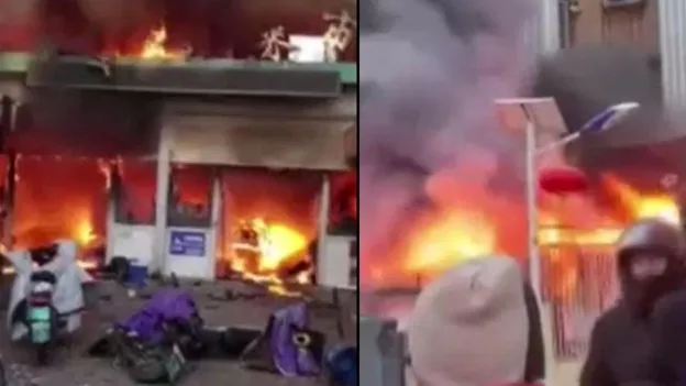 Fire at a Food Market in China's Hebei Province Leaves 8 Dead and 15 Injured