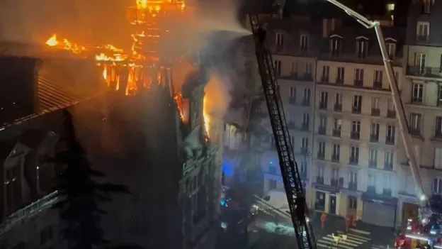 Fire Destroys 35-Meter-High Tower Spire in Paris