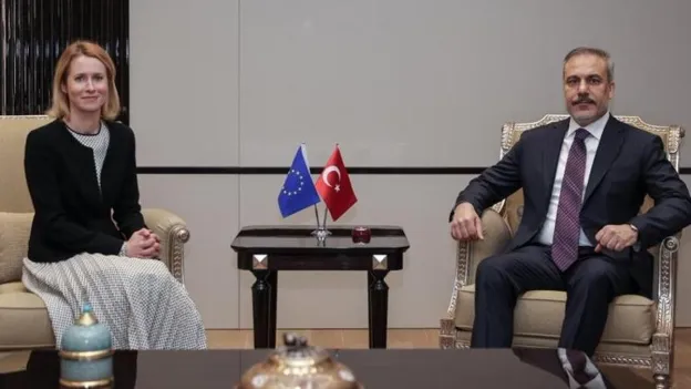 Foreign Minister Hakan Fidan Meets with Kaja Kallas