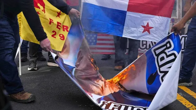 Panamanians Protest Trump's Threats Over Panama Canal