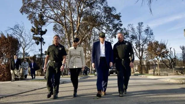 President Trump Visits Wildfire-Stricken Los Angeles