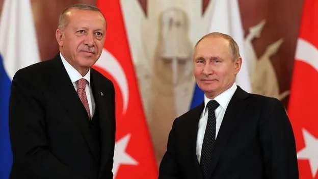 Russian President Putin Congratulates President Erdogan on New Year