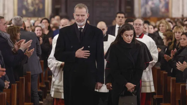 Spanish King and Queen Attend Memorial Service for Flood Victims in Valencia