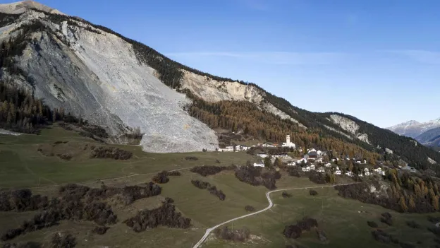 Swiss mountain village completely evacuated due to threat of rockslide