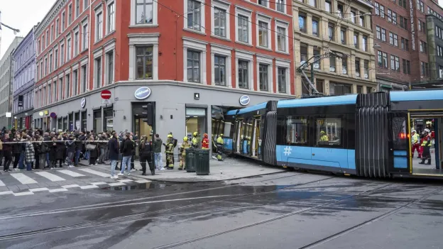 Tram crashes into shop in Oslo city center, multiple injured