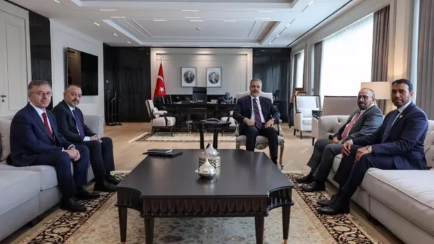 Turkish Foreign Minister Hakan Fidan Meets with UAE State Minister at Ankara