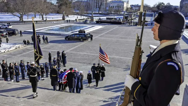 US mourns Jimmy Carter on day of national mourning, former presidents side by side